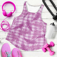Pink Palaka Hawaii Palapalai Women Racerback Tank Hawaiian Fern