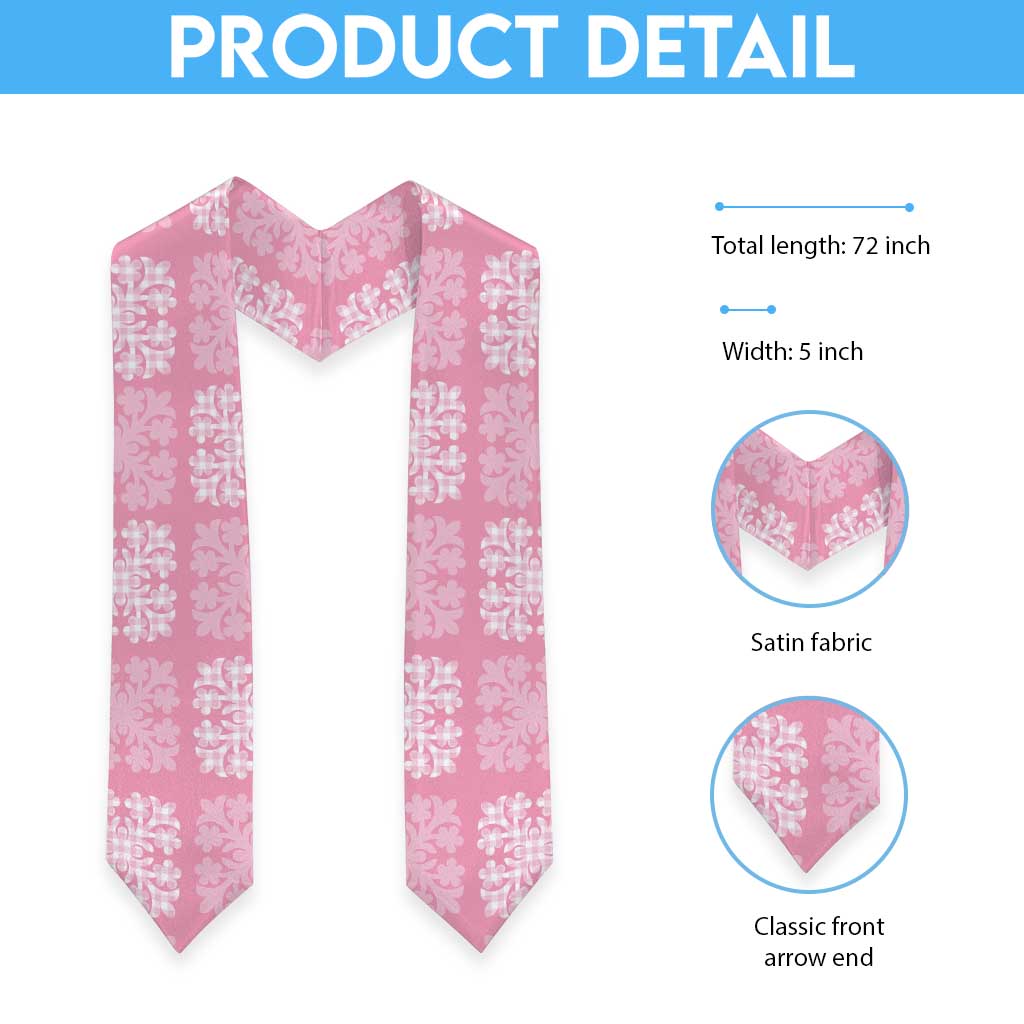 Pink Palaka Quilt Hawaii Graduation Stole Traditional Hawaii-plaid Pattern LT14 - Polynesian Pride