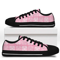 Pink Palaka Quilt Hawaii Low Top Shoes Traditional Hawaii-plaid Pattern LT14 - Polynesian Pride