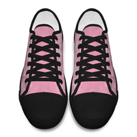 Pink Palaka Quilt Hawaii Low Top Shoes Traditional Hawaii-plaid Pattern LT14 - Polynesian Pride