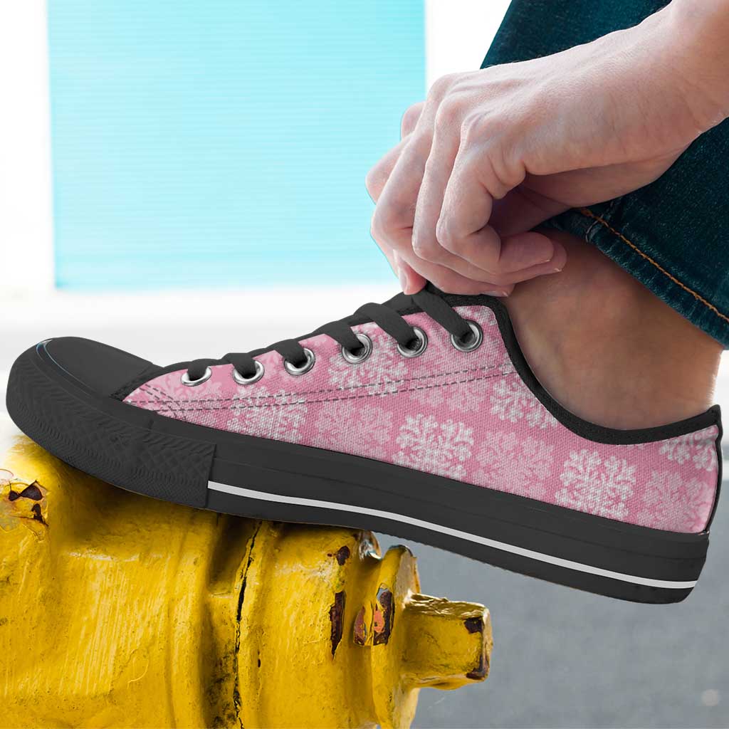 Pink Palaka Quilt Hawaii Low Top Shoes Traditional Hawaii-plaid Pattern LT14 - Polynesian Pride