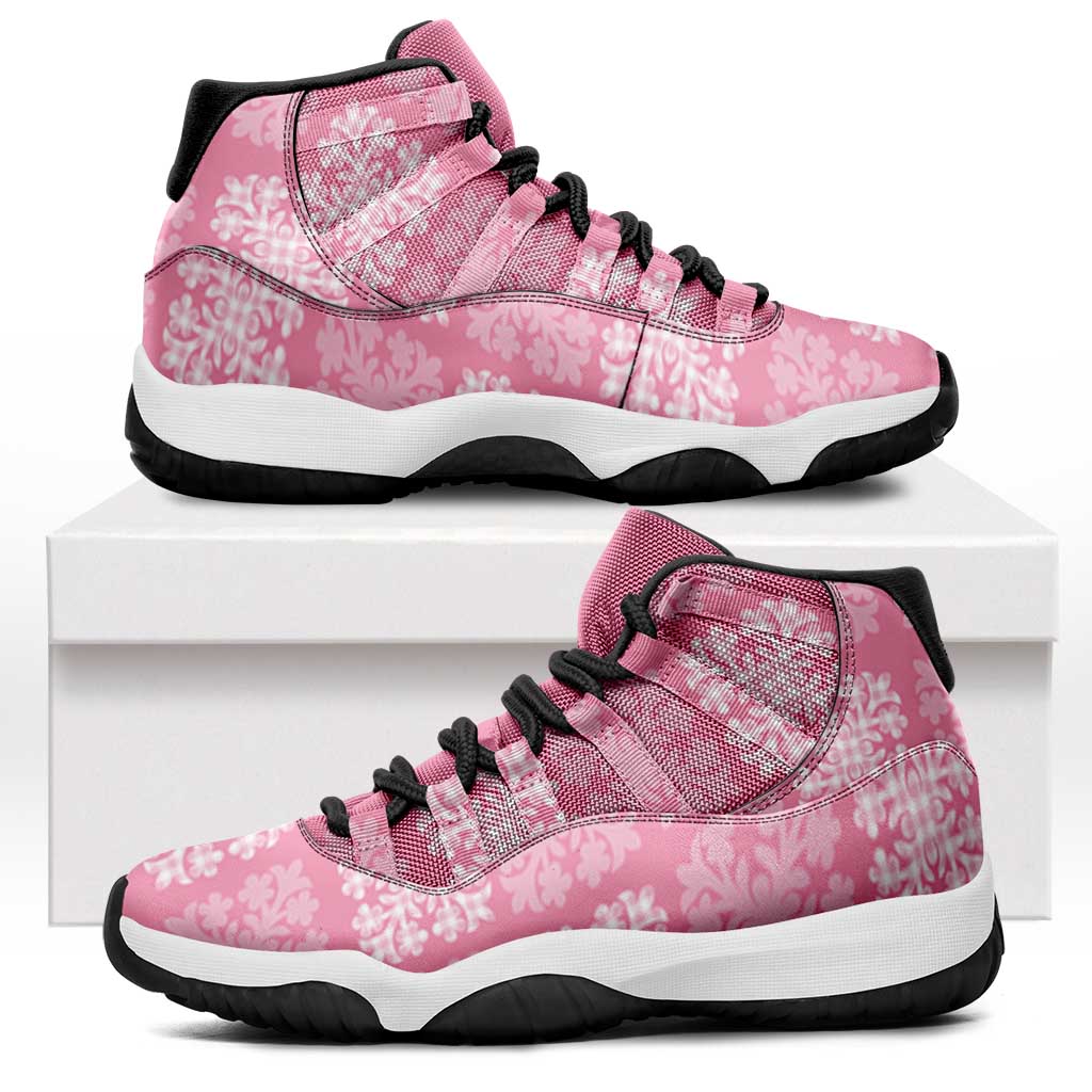 Pink Palaka Quilt Hawaii Sneakers J11 Traditional Hawaii-plaid Pattern - Polynesian Pride