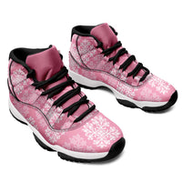 Pink Palaka Quilt Hawaii Sneakers J11 Traditional Hawaii-plaid Pattern - Polynesian Pride