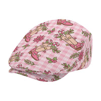 Pink Paniolo Palaka Hawaiian Cowgirl Christmas Jeff Hat - Polynesian Pride