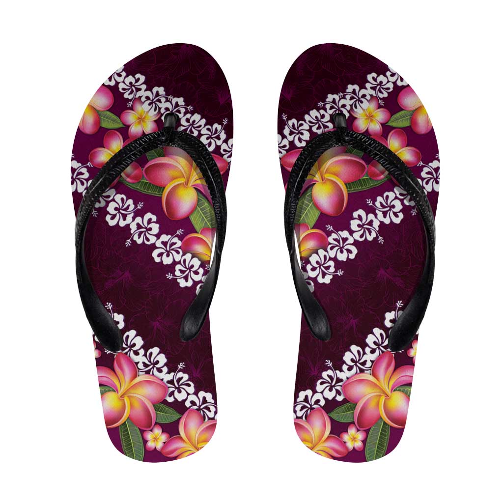 Pink Polynesia Flip Flops Plumeria Hibiscus Tropical Vibes LT14 Pink - Polynesian Pride