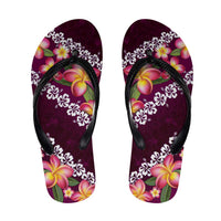 Pink Polynesia Flip Flops Plumeria Hibiscus Tropical Vibes LT14 Pink - Polynesian Pride