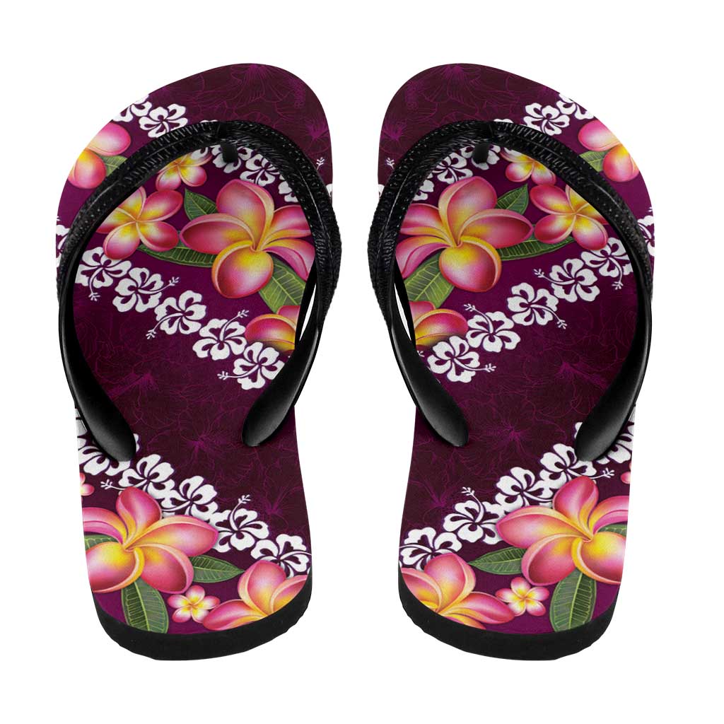 Pink Polynesia Flip Flops Plumeria Hibiscus Tropical Vibes LT14 - Polynesian Pride