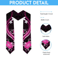 Pink Polynesian Pattern With Tropical Flowers Graduation Stole LT05 - Polynesian Pride
