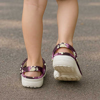 Pink Tropical Hawaii Clogs Shoes Seamless Monstera Plumeria Hawaiian Pattern - Polynesian Pride