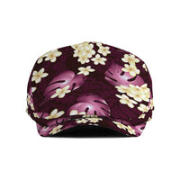 Pink Tropical Hawaii Jeff Hat Seamless Monstera Plumeria Hawaiian Pattern - Polynesian Pride