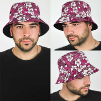 Piqi Bula Fiji Bucket Hat Fijian Tapa Seamless Hibiscus - Polynesian Pride