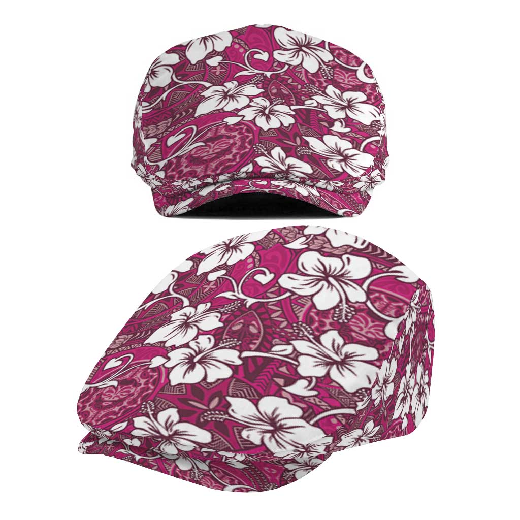 Piqi Bula Fiji Jeff Hat Fijian Tapa Seamless Hibiscus - Polynesian Pride