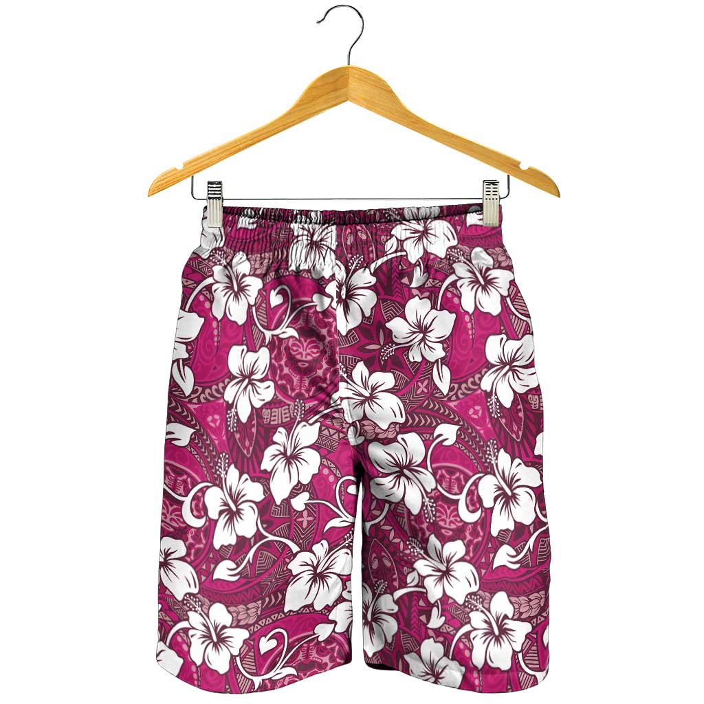 Piqi Bula Fiji Shorts for Men Fijian Tapa Seamless Hibiscus - Polynesian Pride