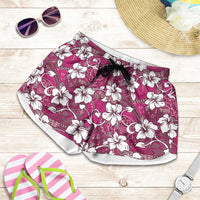 Piqi Bula Fiji Shorts for Women Fijian Tapa Seamless Hibiscus - Polynesian Pride