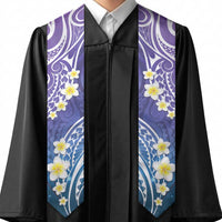 Plumeria With Galaxy Polynesian Tattoo Pattern Graduation Stole LT05 - Polynesian Pride