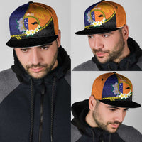 PNG Niu Ailan Snapback Cap Papua New Guinea Plumeria Melanesian Pattern - Polynesian Pride