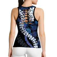 Polu Aloha Hawaii Lei Hollow Tank Top Tropical Flowers Elegant Vibe - Polynesian Pride