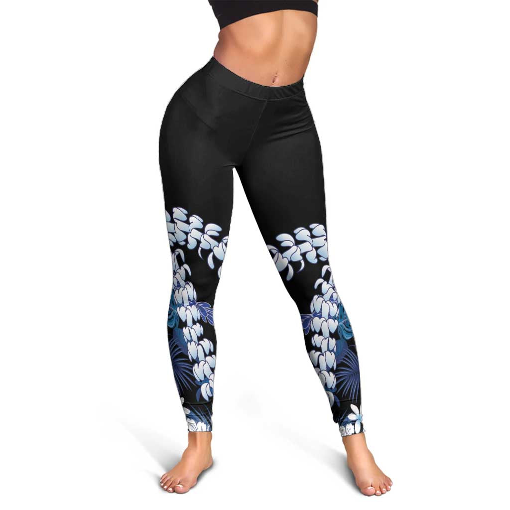 Polu Aloha Hawaii Lei Leggings Tropical Flowers Elegant Vibe LT14 - Polynesian Pride