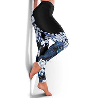 Polu Aloha Hawaii Lei Leggings Tropical Flowers Elegant Vibe LT14 - Polynesian Pride