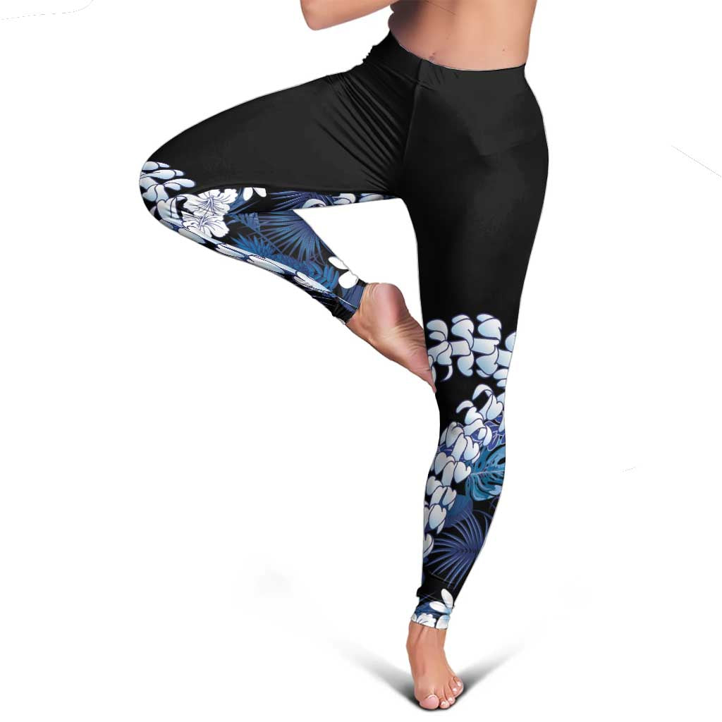 Polu Aloha Hawaii Lei Leggings Tropical Flowers Elegant Vibe LT14 - Polynesian Pride