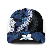 Polu Aloha Hawaii Lei Mesh Trucker Cap Tropical Flowers Elegant Vibe - Polynesian Pride