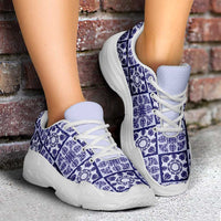 Polu Palaka Quilt Hawaii Chunky Sneakers Hawaiian Tropical Monstera Sea Turtle