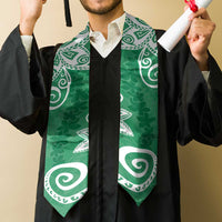 Polynesia Graduation Stole Green Floral Pattern LT05 - Polynesian Pride
