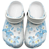 Polynesia Hammerhead Shark Clogs Shoes Tropical Flowers Tribal Pattern Blue LT05 Blue - Polynesian Pride