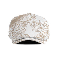 Polynesia Jeff Hat Polynesian Tropical Flowers Beige Pastel Vibes - Polynesian Pride