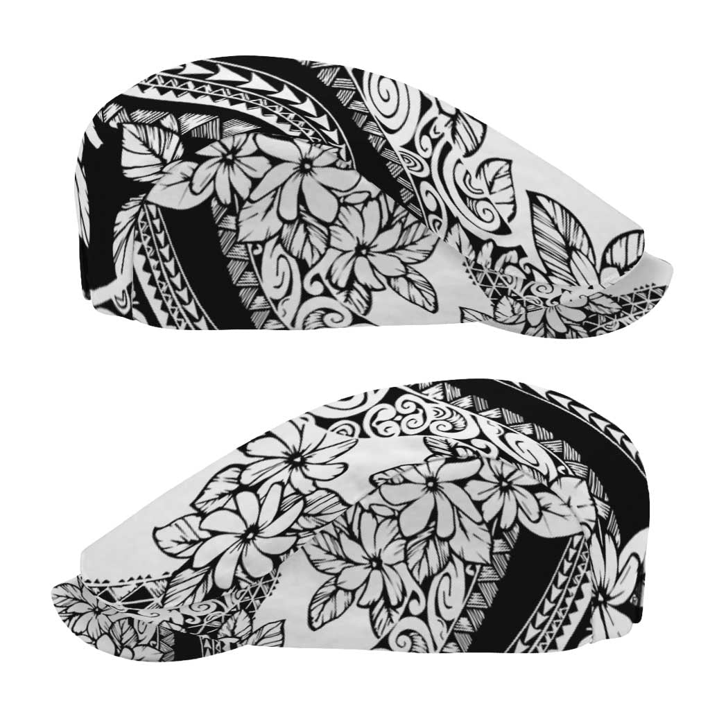 Polynesia Jeff Hat Polynesian Tropical Flowers Black Pastel Vibes - Polynesian Pride