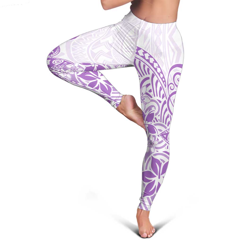 Polynesia Leggings Plumeria Lavender Curves LT7 - Polynesian Pride