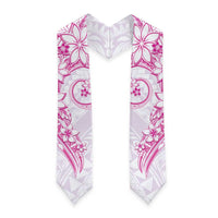 Polynesian Pattern With Plumeria Flowers Graduation Stole Pink LT05 - Polynesian Pride