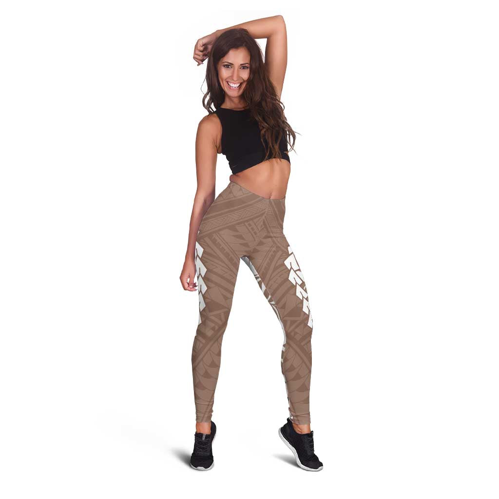 Polynesian Pride Leggings Polynesia Tribal - Tropical Brown LT7 - Polynesian Pride