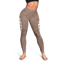 Polynesian Pride Leggings Polynesia Tribal - Tropical Brown LT7 - Polynesian Pride