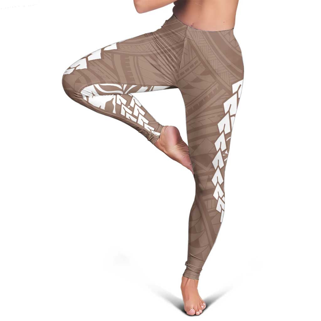 Polynesian Pride Leggings Polynesia Tribal - Tropical Brown LT7 - Polynesian Pride