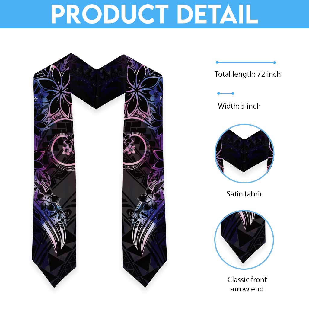 Polynesian Sunset Plumeria Graduation Stole Galaxy Polynesian Tattoo LT05 - Polynesian Pride