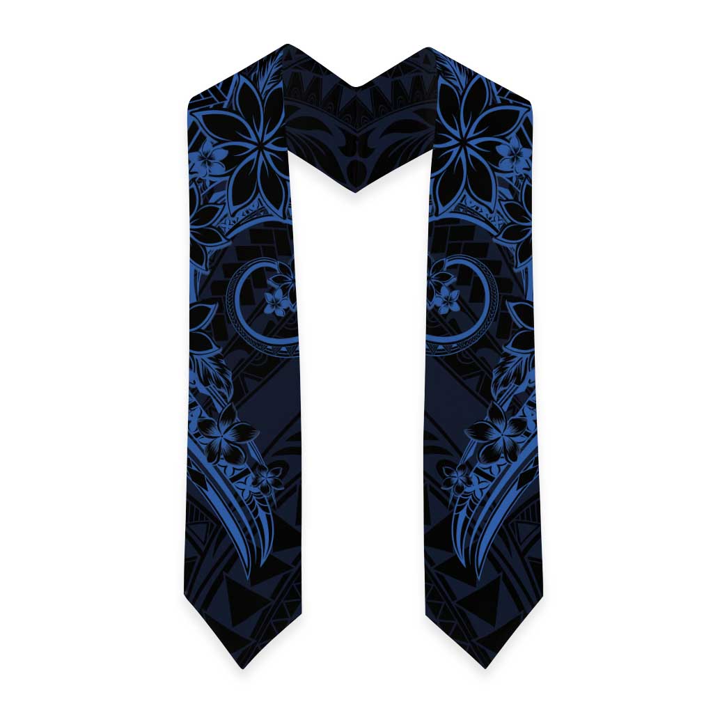 Polynesian Sunset Plumeria Graduation Stole Navy Polynesian Tattoo LT05 - Polynesian Pride