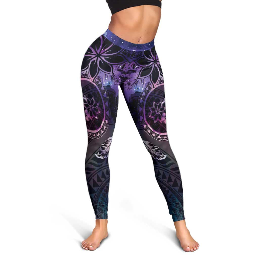 Polynesian Sunset Plumeria Leggings Galaxy Polynesian Tattoo LT05 - Polynesian Pride