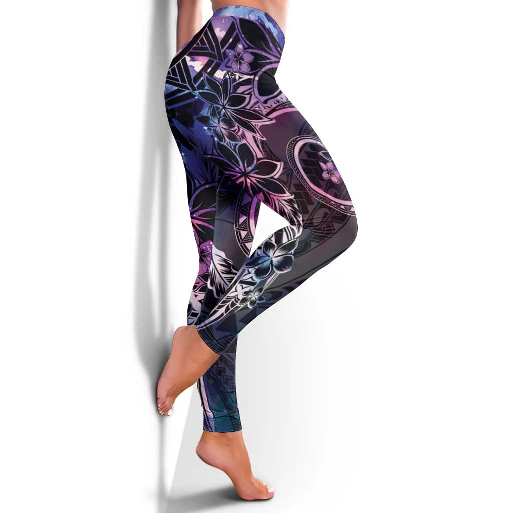 Polynesian Sunset Plumeria Leggings Galaxy Polynesian Tattoo LT05 - Polynesian Pride