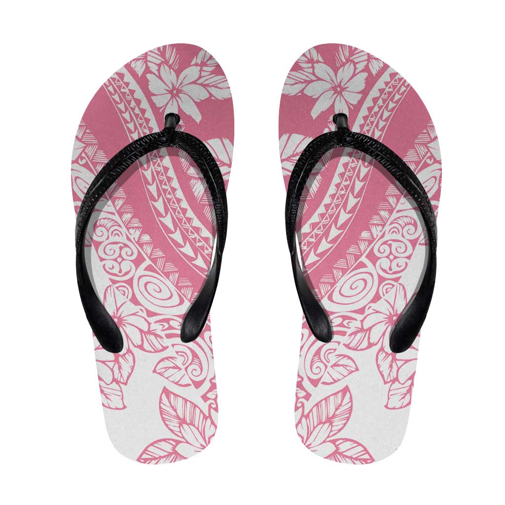 Polynesian Tiare Flower Pink Pastel Flip Flops