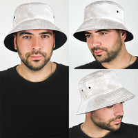 Polynesian Tribal Plumeria Lotu Tamaiti Bucket Hat Pastel Nude - Polynesian Pride