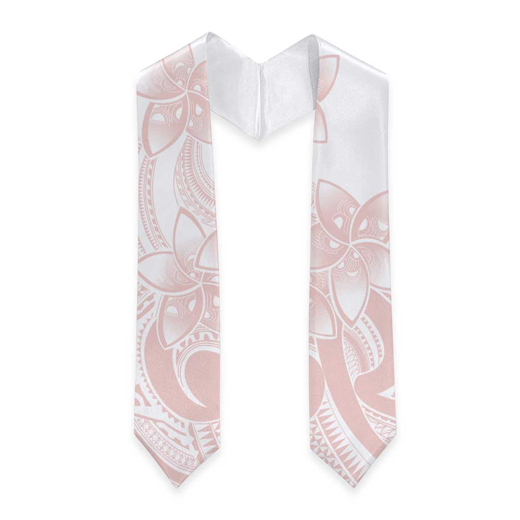 Polynesian Tribal Plumeria Lotu Tamaiti Graduation Stole Pastel Blush - Polynesian Pride