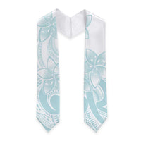 Polynesian Tribal Plumeria Lotu Tamaiti Graduation Stole Pastel Cyan LT9 - Polynesian Pride