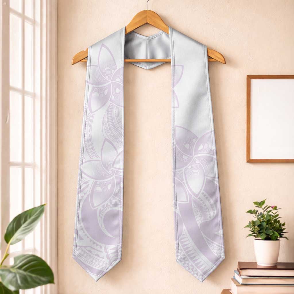Polynesian Tribal Plumeria Lotu Tamaiti Graduation Stole Pastel Mauve - Polynesian Pride