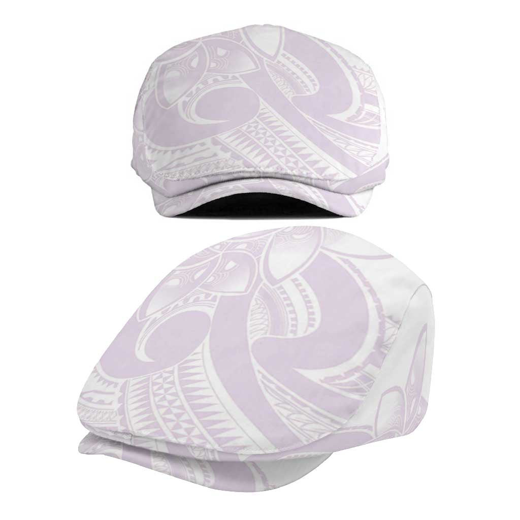 Polynesian Tribal Plumeria Lotu Tamaiti Jeff Hat Pastel Mauve - Polynesian Pride