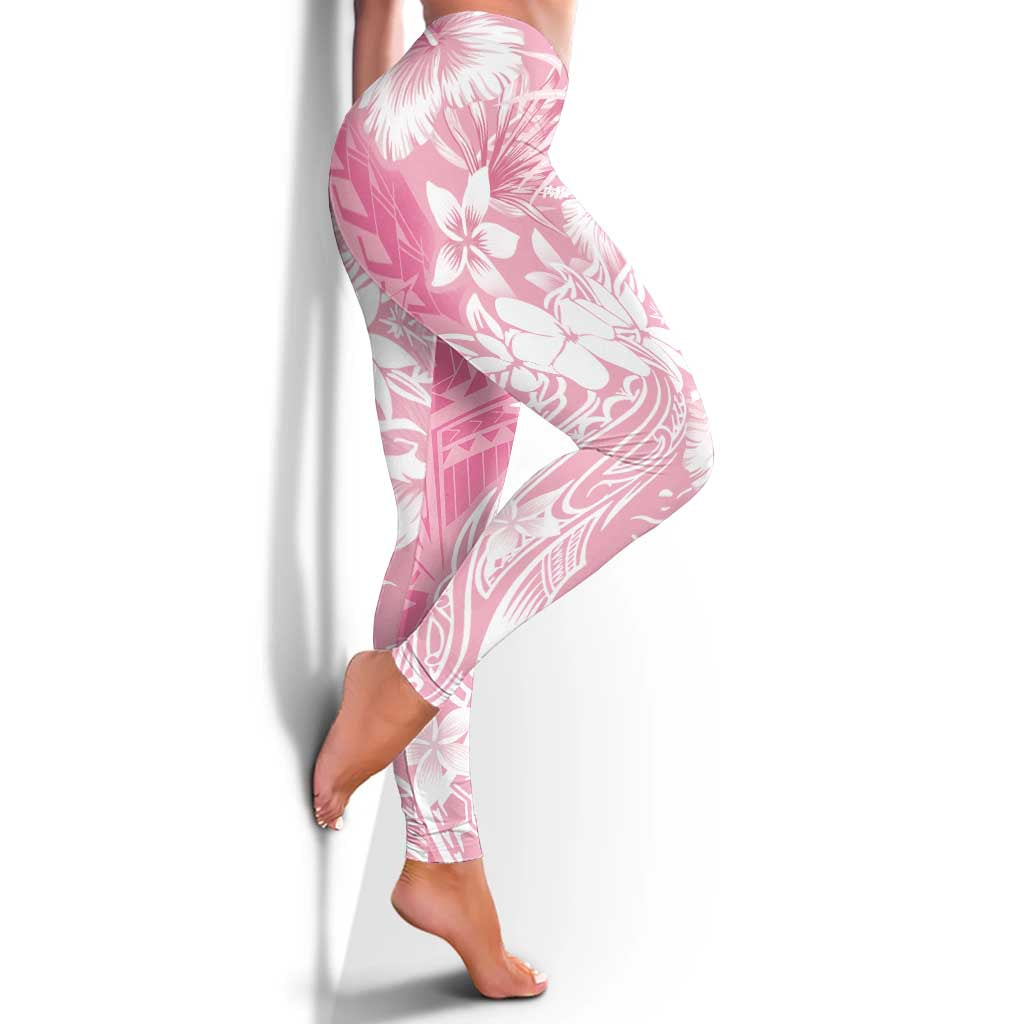 Polynesian Women's Day Leggings Plumeria Passion - Pink LT7 - Polynesian Pride
