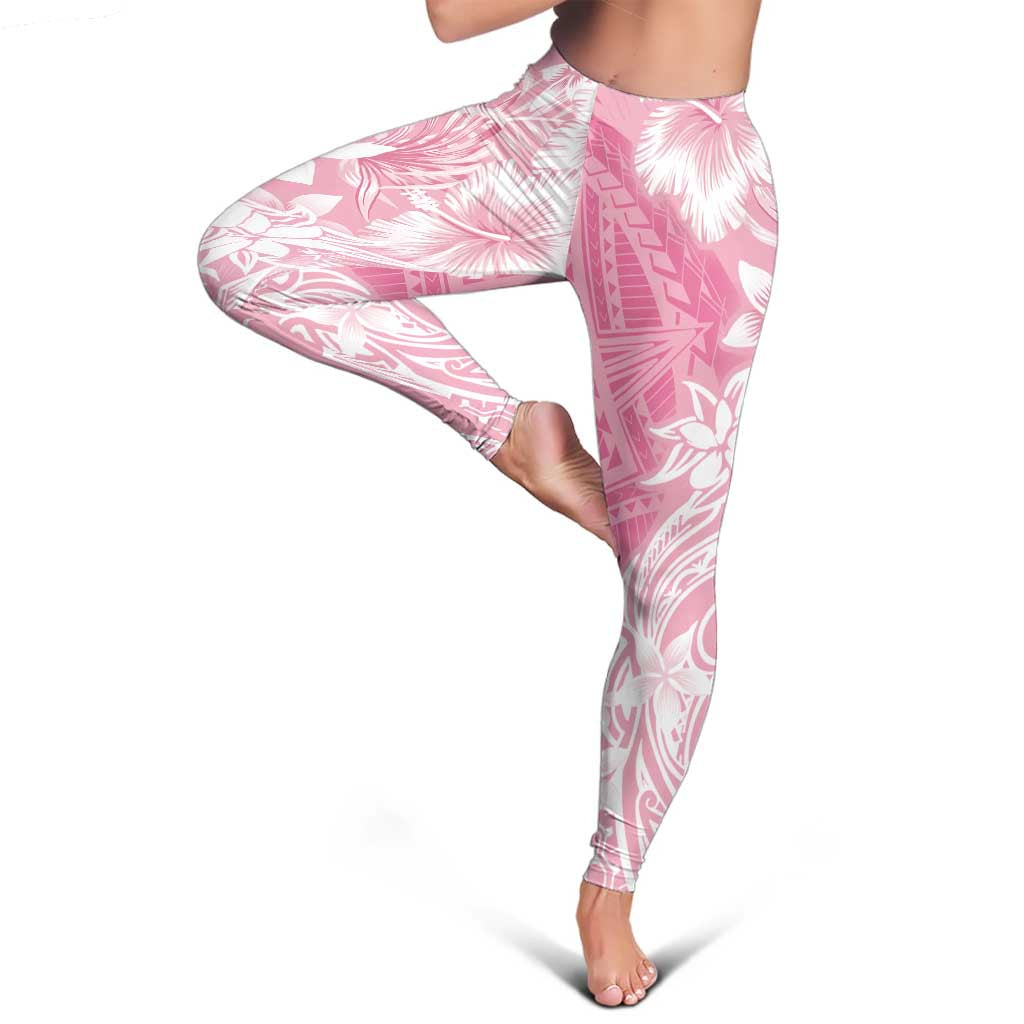 Polynesian Women's Day Leggings Plumeria Passion - Pink LT7 - Polynesian Pride