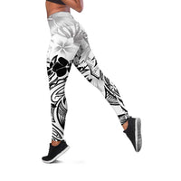 Polynesian Women's Day Leggings Plumeria Passion - White LT7 White - Polynesian Pride