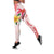 Polynesian Women's Day Wahine Leggings Plumeria Marble Glaze - Pink LT7