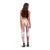 Polynesian Women's Day Wahine Leggings Plumeria Marble Glaze - Pink LT7